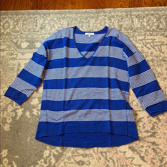 Madewell Deckhouse Blue Striped Sweater - Picture 4 of 6